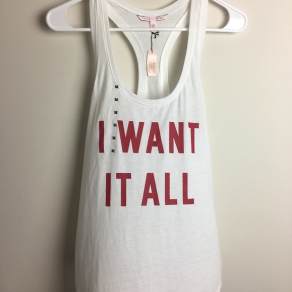 Victoria's Secret Other - Victoria Secret tank “I Want it All” NWT